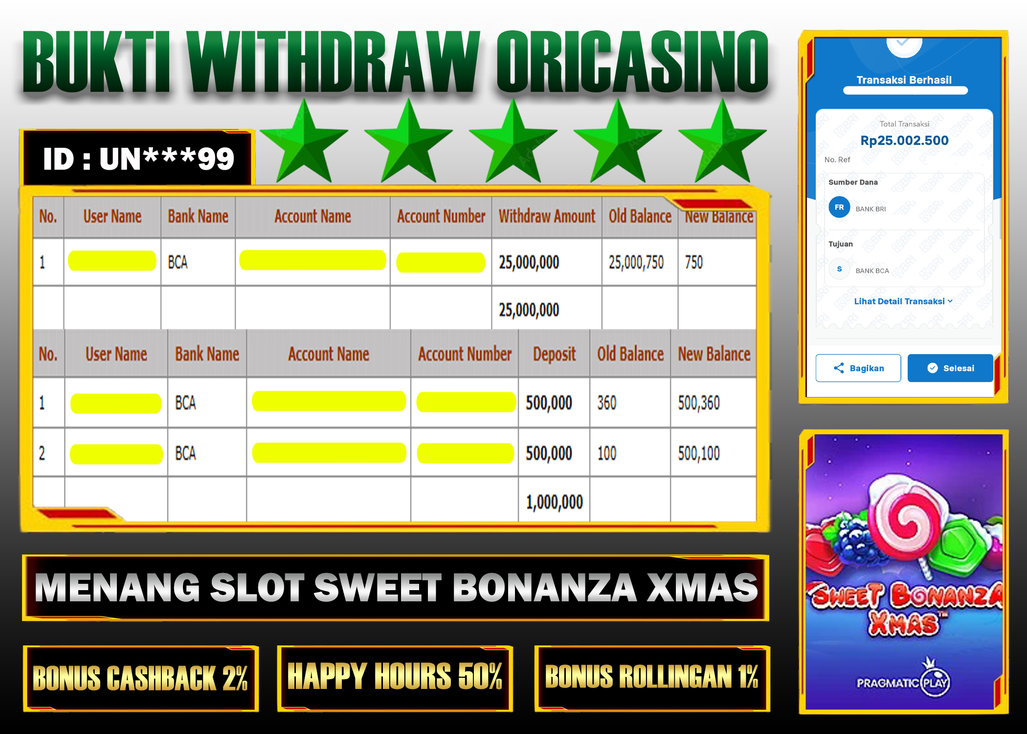 BUKTI KEMENANGAN SLOT SWEET BONANZA XMAS PROVIDER PRAGMATIC PLAY